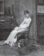 Thomas Eakins Portrait Einer Dame mit Setter